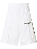 Palm Angels Side-striped Track Shorts - White