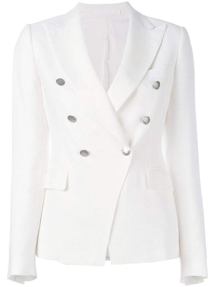 Tagliatore - Jalicya Blazer - Women - Polyamide/cupro/viscose - 46, Women's, White, Polyamide/cupro/viscose
