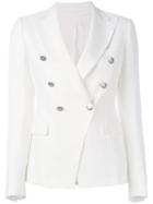 Tagliatore - Jalicya Blazer - Women - Polyamide/cupro/viscose - 46, Women's, White, Polyamide/cupro/viscose
