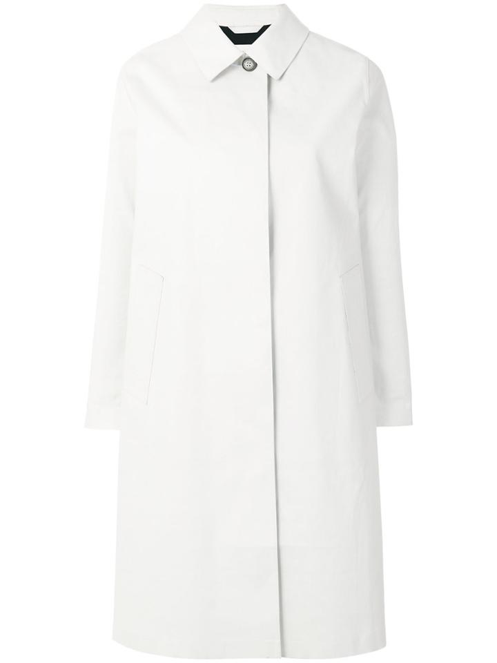 Mackintosh Vintage Single-breasted Coat - White