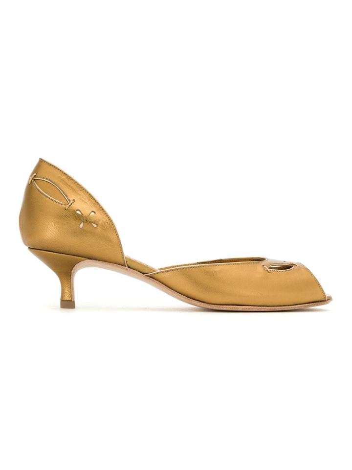 Sarah Chofakian Leather Pumps - Yellow