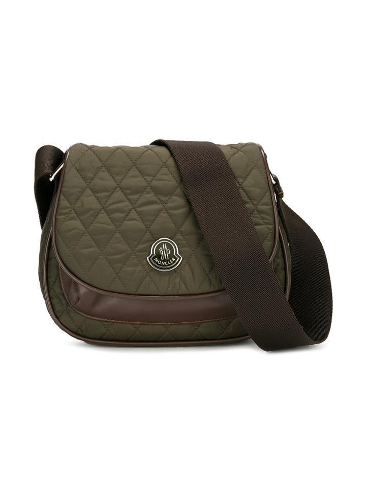 Moncler Kids Quilted Cross-body Satchel - Green