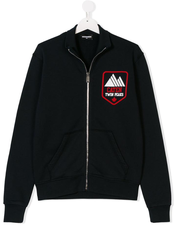 Dsquared2 Kids Teen Twin Peaks Embroidered Sweatshirt - Blue