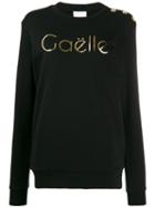 Gaelle Bonheur Metallic Logo Jumper - Black