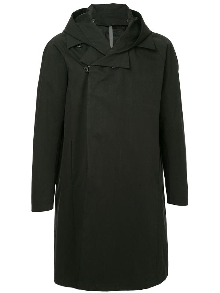 Kazuyuki Kumagai Hooded Mid-length Coat - Black