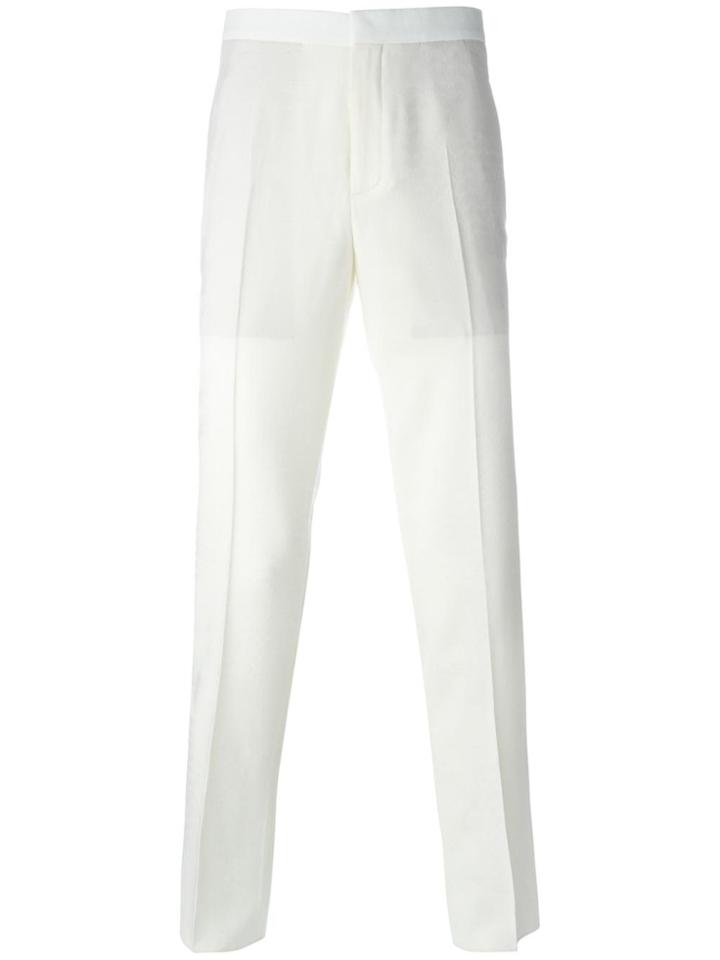 Neil Barrett Tailored Twill Trousers - Nude & Neutrals