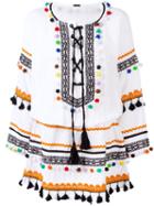Dodo Bar Or Pom Pom Dress, Women's, Size: Large, White, Cotton