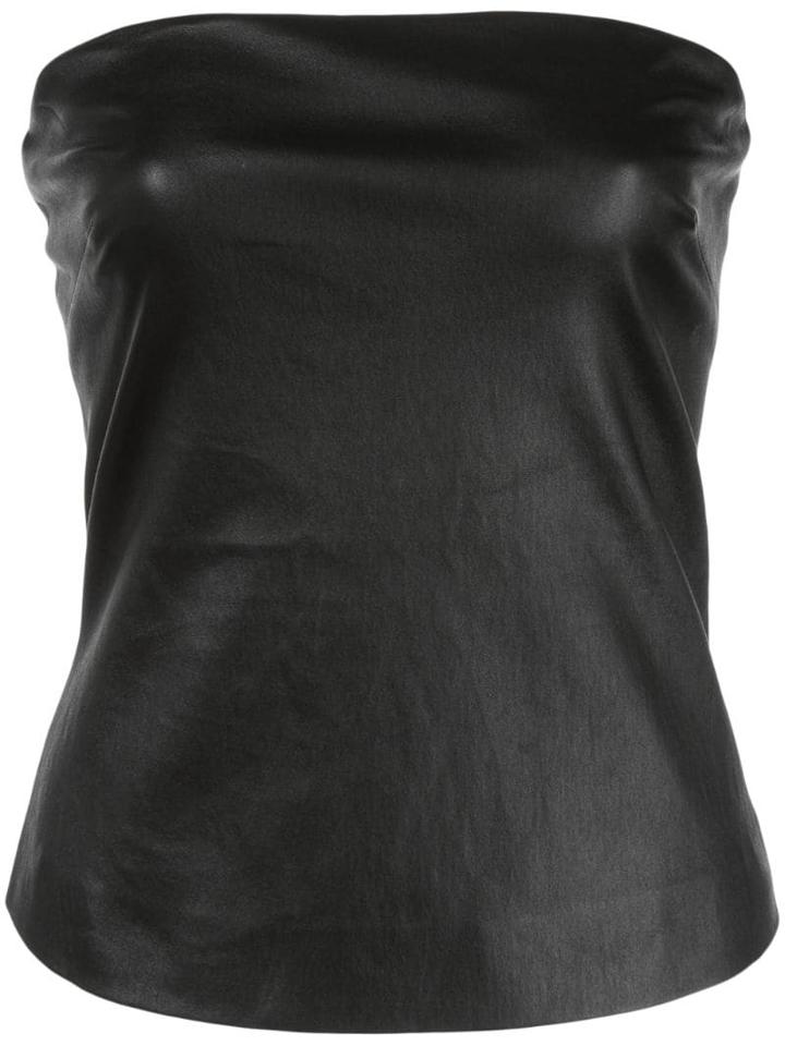 Rosetta Getty Textured Bandeau Top - Black