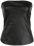 Rosetta Getty Textured Bandeau Top - Black