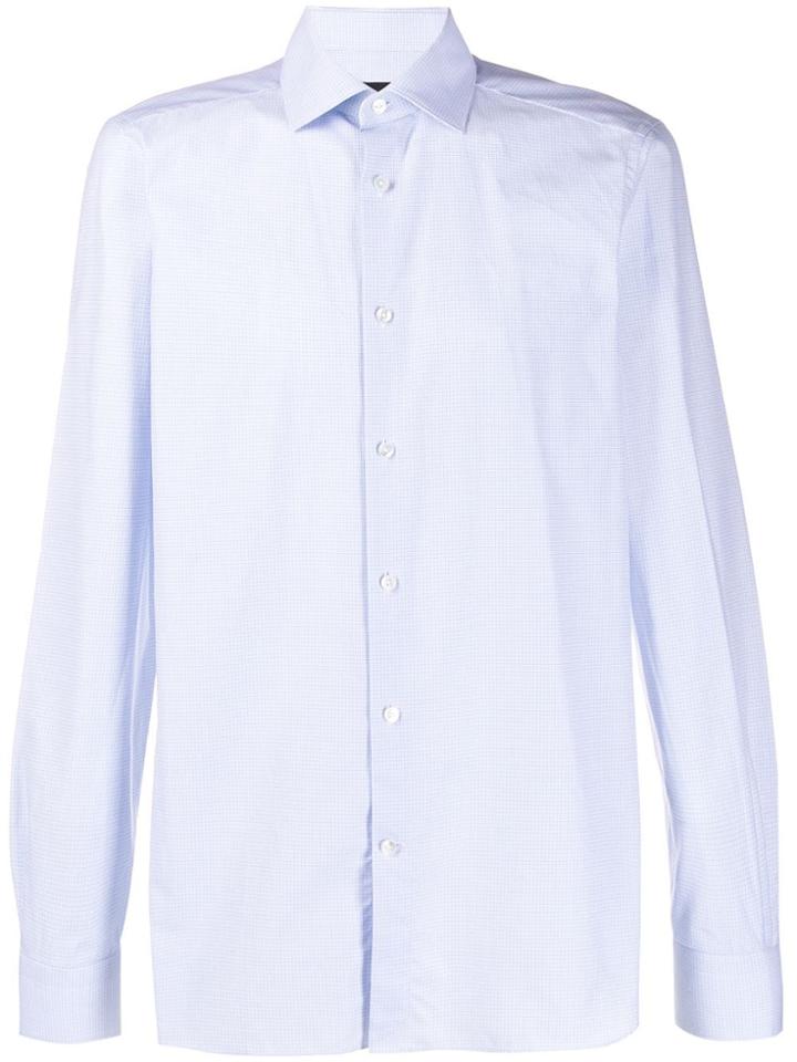 Z Zegna Micro-check Shirt - Blue