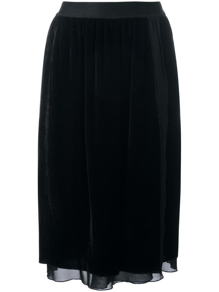Pascal Millet Velvet Pencil Skirt, Women's, Size: Small, Black, Silk/spandex/elastane/viscose