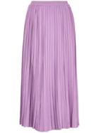 Le Ciel Bleu Pleated Knit Skirt - Pink & Purple