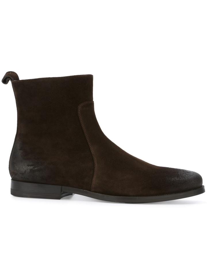 Santoni Side Zip Ankle Boots