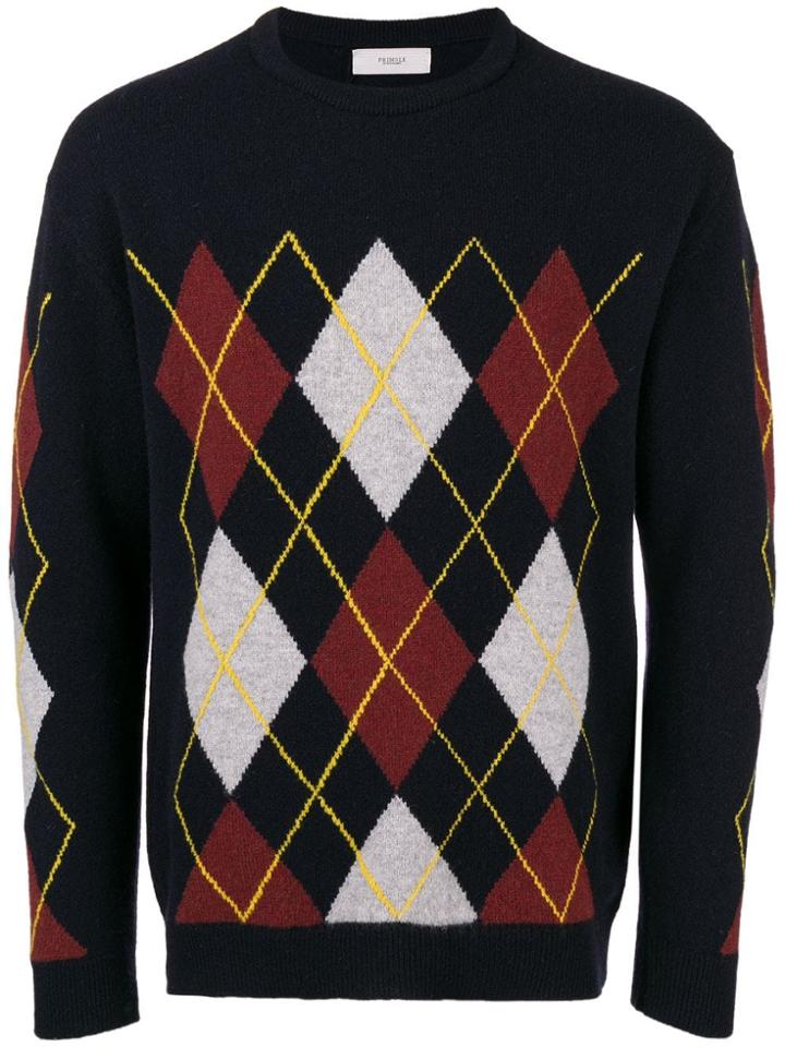 Pringle Of Scotland Diamond Pattern Jumper - Blue