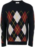 Pringle Of Scotland Diamond Pattern Jumper - Blue