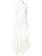 J.w.anderson Asymmetric Dress, Women's, Size: 10, White, Triacetate/polyester/wool