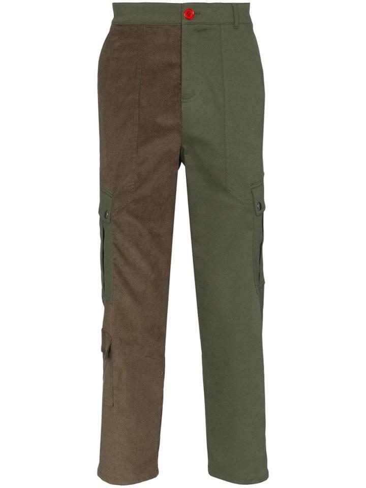 78 Stitches Cropped Cargo Trousers - Green