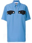 Calvin Klein 205w39nyc Chest-pocket Detail Polo Top - Blue