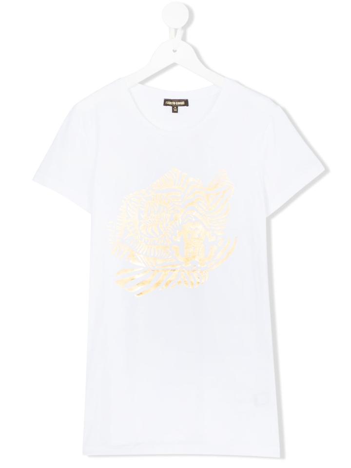 Roberto Cavalli Kids Teen Heart Paisley Shorts - White