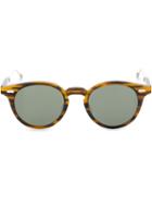 Thom Browne Round Frame Sunglasses, Adult Unisex, Brown, Glass Fiber