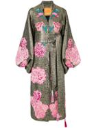 Yuliya Magdych Peonies Rose Wrap Dress - Gold
