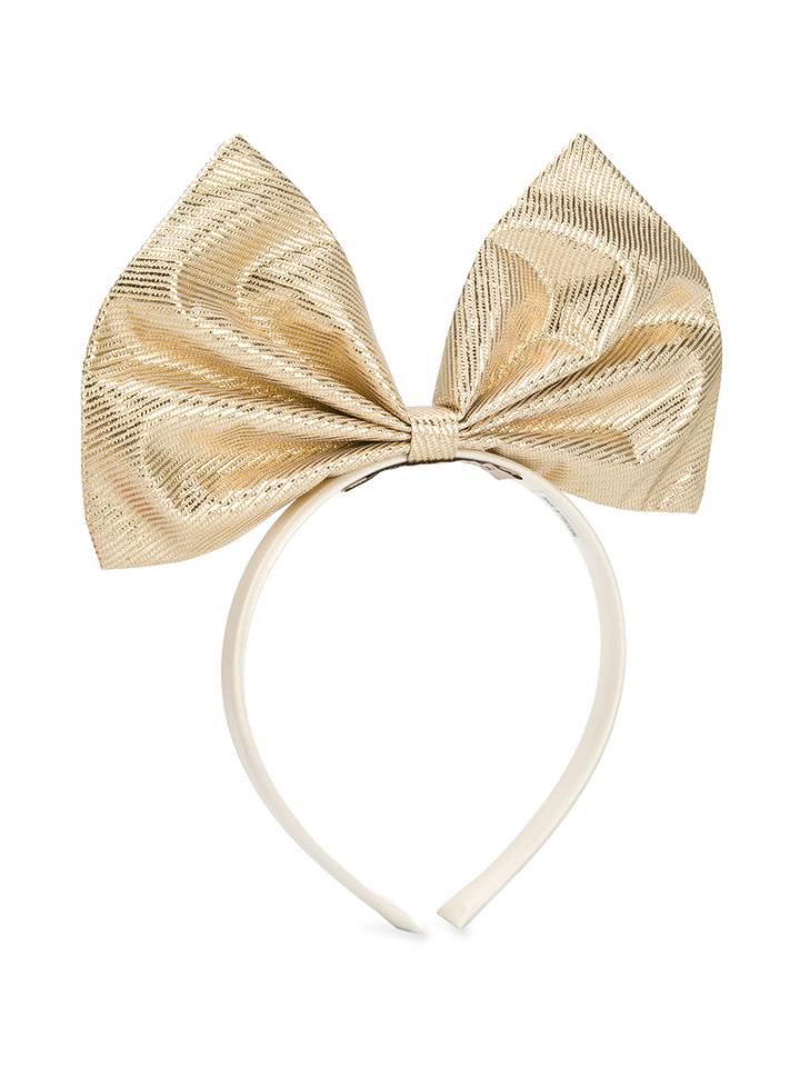 Hucklebones London - Giant Bow Hairband - Kids - Polyester/metallized Polyester - One Size, Grey