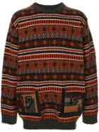 Kolor Fairisle Knit Sweater - Brown