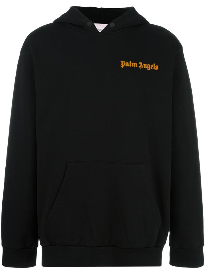Palm Angels Peace Symbol Hoodie, Men's, Size: Medium, Black, Cotton