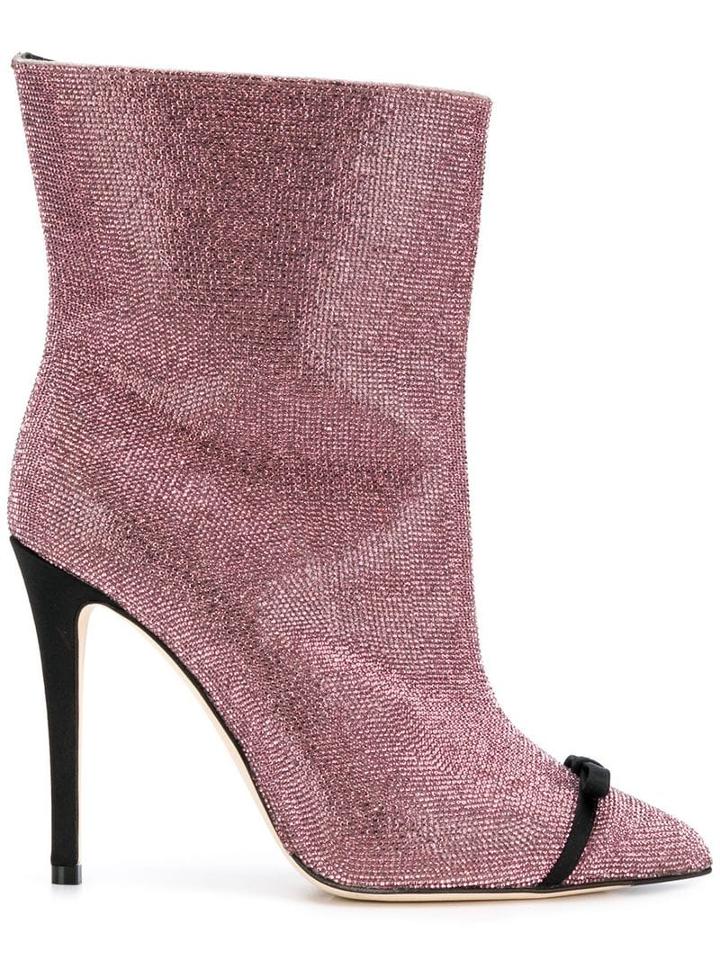 Marco De Vincenzo Boots With Rhinestones And Bow - Pink