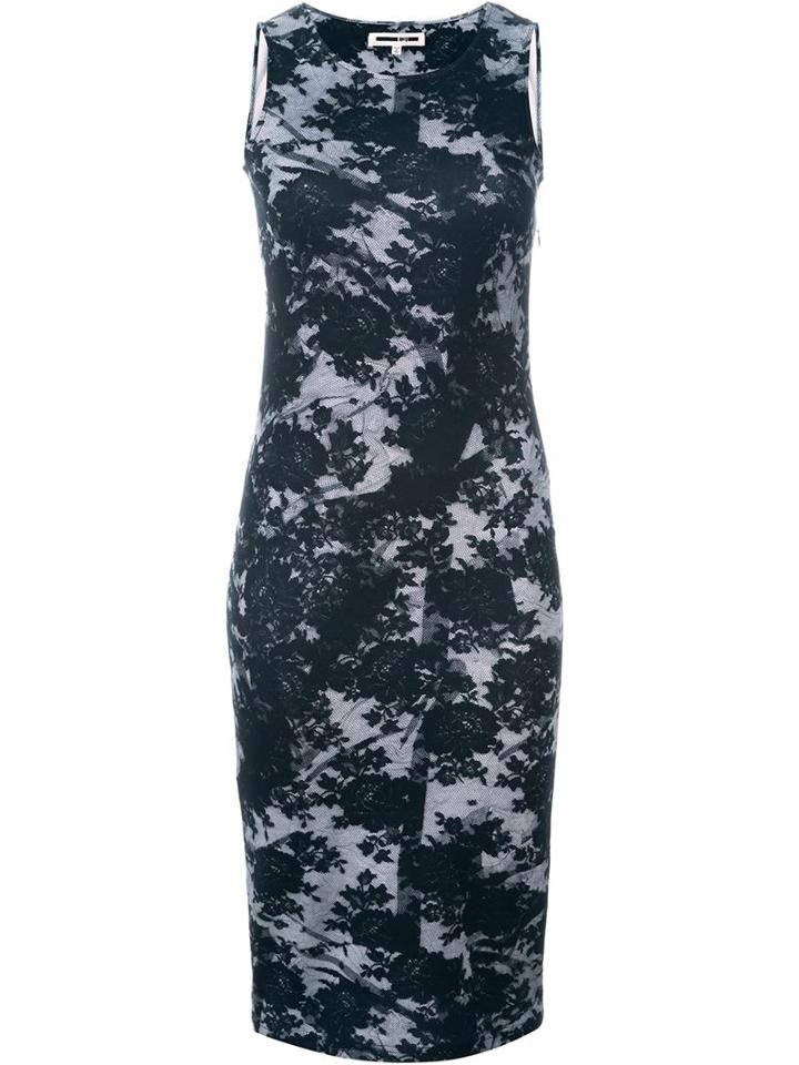 Mcq Alexander Mcqueen Floral Lace Print Midi Dress