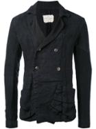 Greg Lauren - Double Breasted Blazer - Men - Linen/flax - 2, Blue, Linen/flax