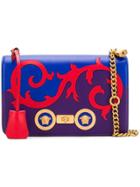 Versace Embroidered Icon Shoulder Bag - Purple