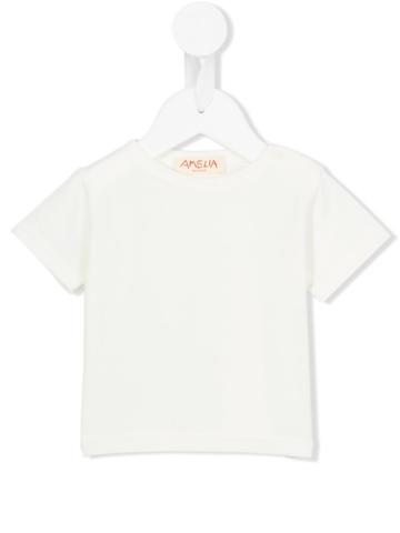 Amelia Milano - Chest Pocket T-shirt - Kids - Cotton/spandex/elastane - 3-6 Mth, White