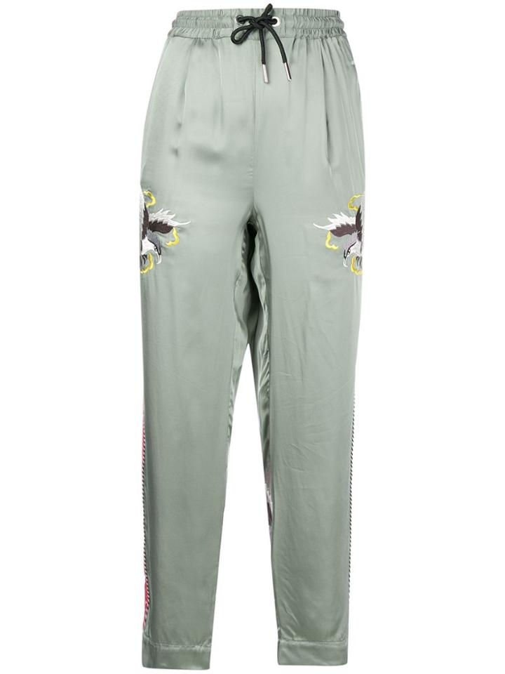 Diesel Swooping Eagle Track Pants - Green