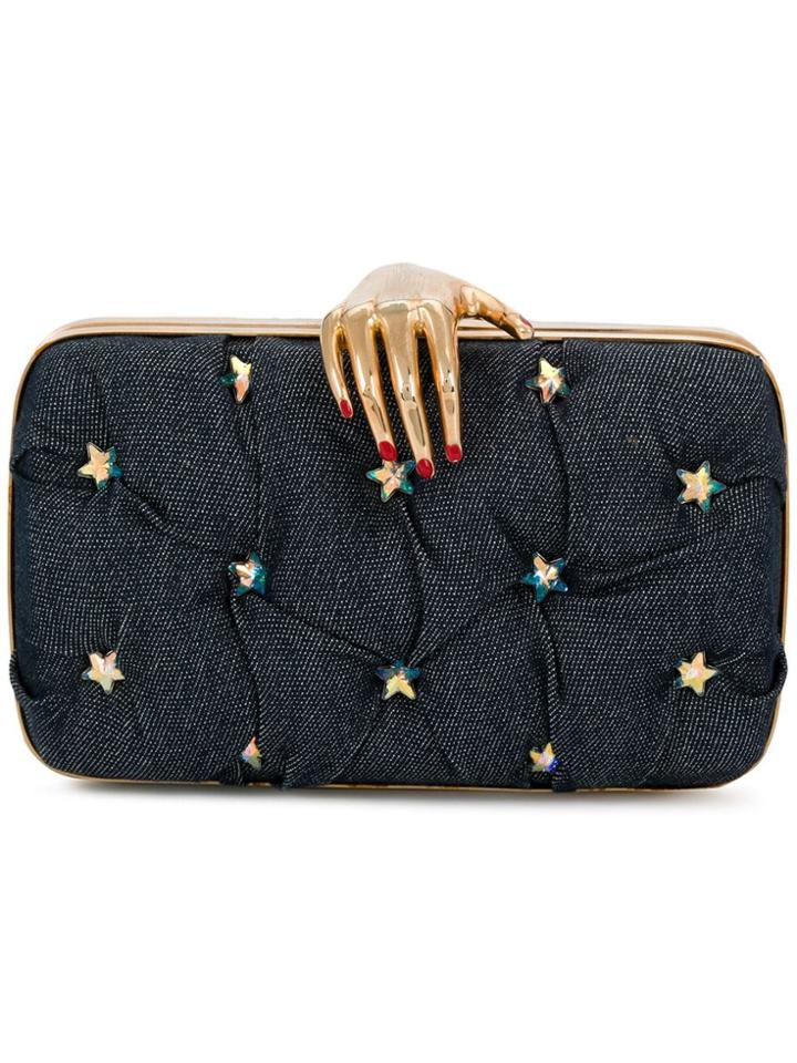 Benedetta Bruzziches Hand Embellished Clutch - Blue
