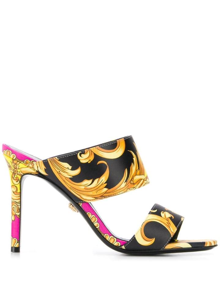 Versace Baroque Print 100 Sandals - Yellow