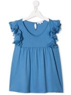 Chloé Kids Ruffled Sleeve Dress - Blue