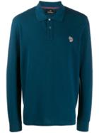 Ps Paul Smith Zebra Embroidered Polo Shirt - Blue
