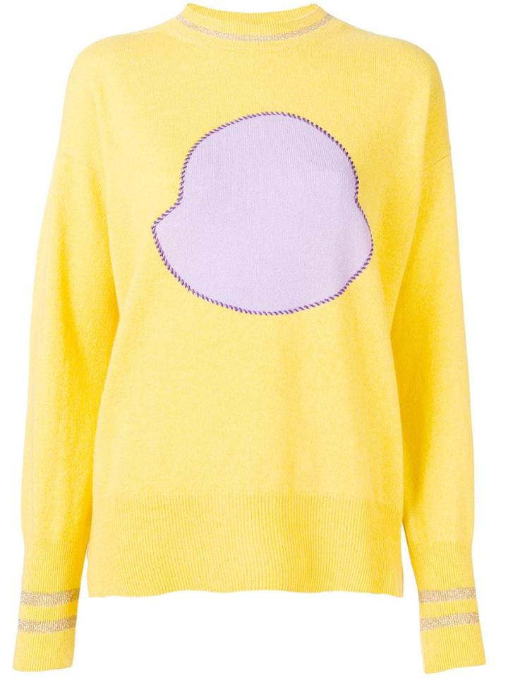 Moncler Logo Print Sweatshirt - Yellow