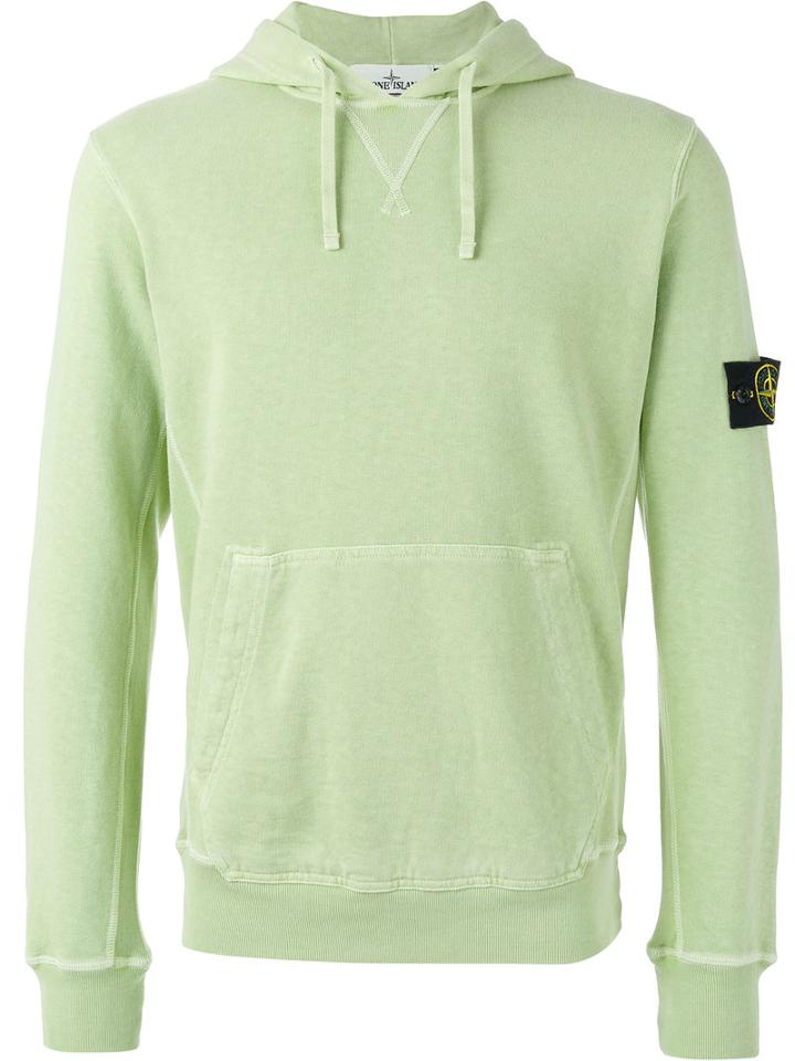 Stone Island Kangaroo Pocket Hoodie, Men's, Size: Xxl, Green, Cotton