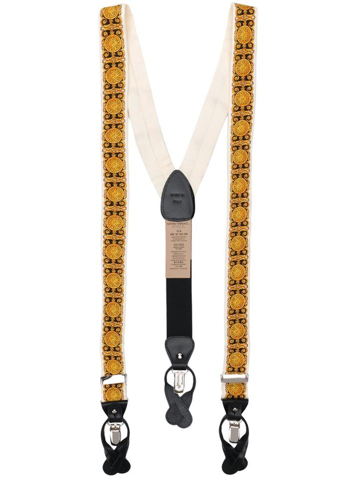 Versace Baroque Suspenders - Nude & Neutrals