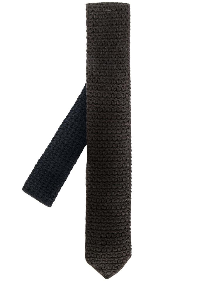 Ermenegildo Zegna Knit Tie - Brown