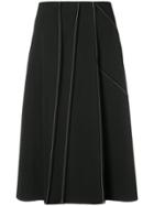 The Row Pleated A-line Skirt - Black