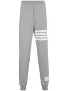 Thom Browne Sweatpants With Engineered 4-bar Stripe - Grey