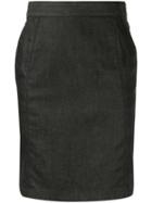 Céline Pre-owned Denim Pencil Skirt - Blue