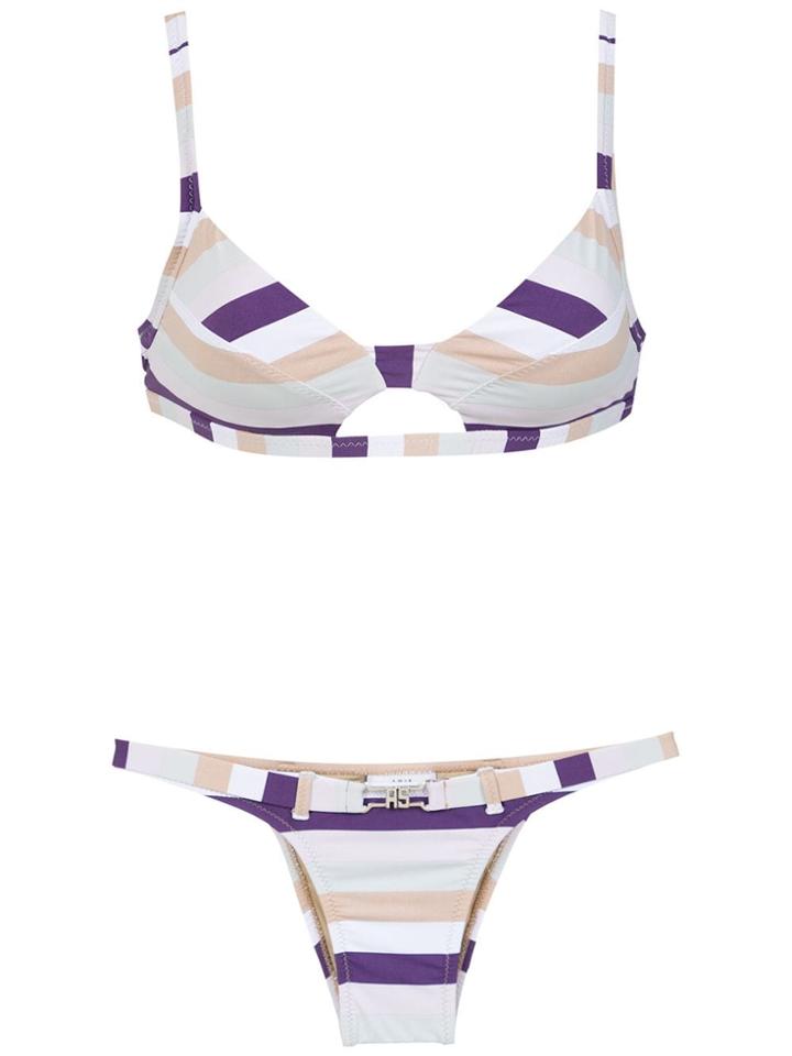 Amir Slama Striped Bikini - Pink