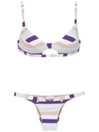 Amir Slama Striped Bikini - Pink