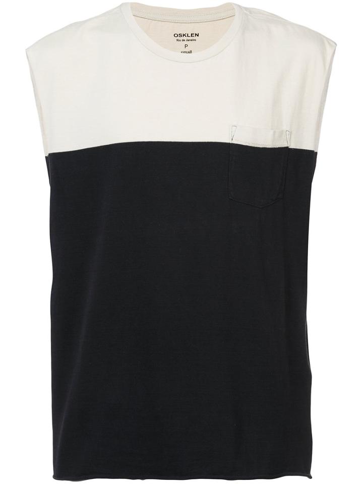 Osklen - Contrast Tank - Men - Cotton - M, Nude/neutrals, Cotton