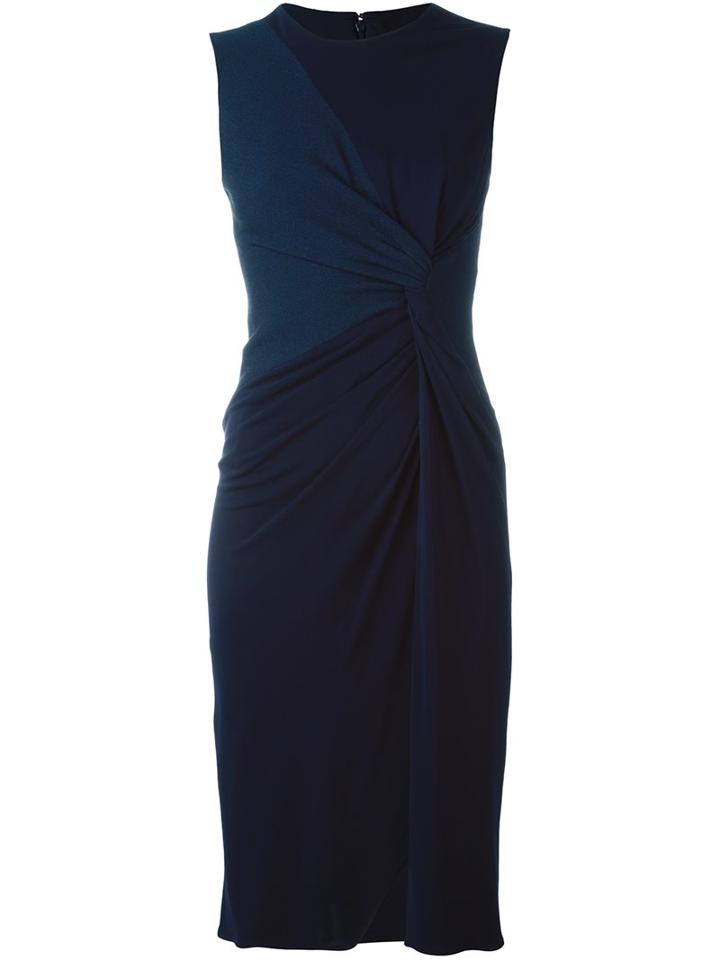 Versace Contrast Colour Wrap Dress, Women's, Size: 44, Blue, Viscose/rayon/spandex/elastane