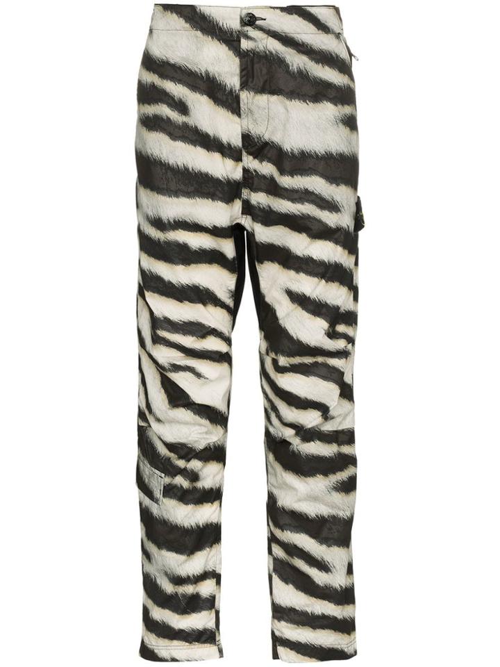 Stone Island Zebra Print Track Pants - Black